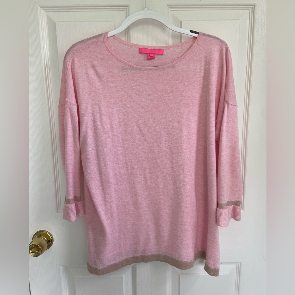Lilly Pulitzer pale pink tunic top size S (but is very roomy/runs large)